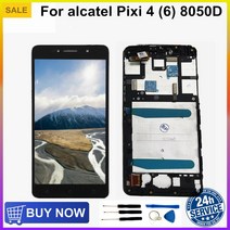 6.0 quot오리지널 IPS LCD 디스플레이 알카텔 픽시 4 6 8050D 어셈블리 터치 스크린 프레임 포함, [01] TXD With Frame