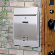 JINGHENG 방수 벽걸이 우편함 전원 단독주택 펜션 풀빌라 야외 인테리어 우체통, 화이트