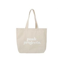 POSH-PROJECTS E128 빅 홀리데이 로고 에코백_화이트 YE