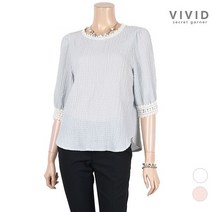 [비비드 시크릿가너] [VIVID SG][VIVID SG] 뽀글이 엠보싱 블라우스 VS02