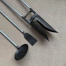 땅파기삽 터파기 말뚝작업 울타리 데크 기초작업 농기구, 2.2m장대 + 평삽 +  흙받이 세트