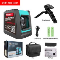 레이저줄자 자 수평기 거리측정기 레이저 광파기 mileseey 2 라인 레이저 레벨 l52r 360 레이저 레벨 l6 배터리 및 삼각대가 포함된 니벨 레이저 лазерный, 협력사, 152r