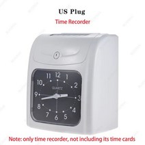 전자 시간 기록계 직원 기록 출석 기계, 08 Milk White US Plug