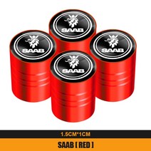 4PCS 금속 범용 자동차 휠 타이어 밸브 스템 캡 SAAB 9-4X 9-7X 9-3 9-5 9-2X 9-X 9000 900 600 99 97 Monster GT750, [01] A Red