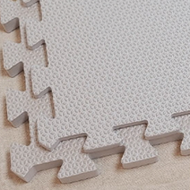 [심플리매트] 60cm*60cm 4장 1세트 1.2m*1.2m 설치 거실 아기 놀이 놀이방 바닥 퍼즐 플레이 유아 매트 셀프 시공, 라이트그레이