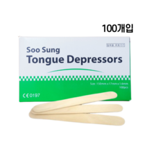 설압자 100개입 1곽 목설압자 혀누르개 스파츌라 왁싱스틱 수성, 1팩