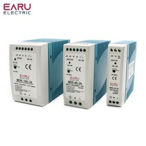 파워서플라이 mdr-10w 20w 40w 60w 100w ac100-240v 입력 미니 딘 레일 스위치 전원 전압 변압기 dc 5v 12v 15v 24v 48v 출력, 100-240v
