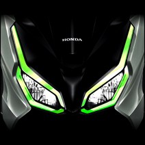 2023 혼다 포르자 350 헤드 라이트 카멜레온 필름 데칼 스티커, 2023년~, 그린, 1개