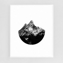 [천삼백케이] [캔버스뮤지엄] 산 bw[알루미늄 메탈 액자4컬러] 20호, B