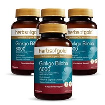 허브스 오브 골드 호주 Herbs of Gold Ginkgo Biloba 징코빌로바 6000 60캡슐, 4팩