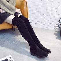 어그슬립온 겨울용털신 여성 부츠 가 및 무릎 위 허벅지 높은 레이스업 플랫폼 패션 따뜻한