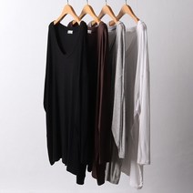 위쉬몰 / 빅사이즈사랑해요 F084L108 데일리딥브이넥티셔츠 RA