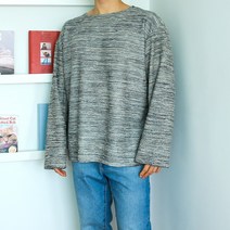 워너빅 남자 루즈핏 캐주얼 보카시 빅사이즈 믹스 얇은 니트