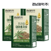 경남제약 프라임 대마종자유 햄프씨드오일100% 30캡슐, 3개