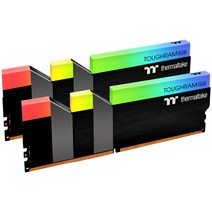 써멀테이크 TOUGHRAM RGB Memory DDR4 램 데스크탑용 PC4-25600 CL16 블랙 8GB 2p