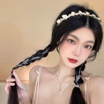 진주머리띠 헤어밴드 리본 고급스러운 웨딩 여성 소품