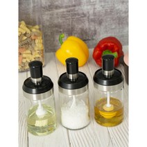 마법 요리필수품 스푼 양념병-250ml 4타입 주방정리 소금통후추통 조미료보관 오일병 소스통, 1개, 쿠깅브러쉬-250ml