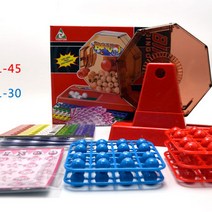 자동 로또 번호 추첨기 추출기 복권 뽑는 기계 추첨 번호 이벤트 게임 대형 복불복 경품 뽑기, 미들 사이즈 추첨기(듀얼 볼) 투톤 볼 대