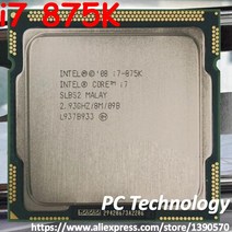 I77700 기존 인텔 코어 i7 875K CPU 2.93GHz 8M 쿼드 LGA1156 95W 프로세서 데스크탑 880, 한개옵션0