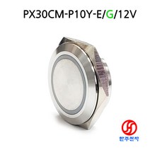 PingXing 30파이 LED 푸쉬버튼 스위치 PX30CM-P10Y-E/G/12V (녹색) HJ-05681, 청색