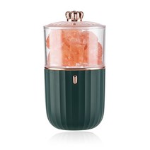 암염전등 조명 램프 소금 솔트 천연 무드등, 그린【USB 충전대금】