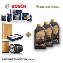 올뉴 모닝 JA 가솔린 (터보X) 보쉬필터+세븐골드 합성유 세트