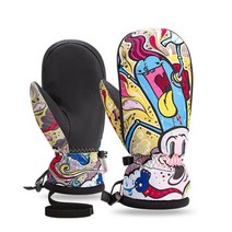 COPOZZ 30 ℃ 두꺼운 성인 십대 전문 스노우보드 스키 장갑 방풍 겨울 따뜻한 보온 스노우 장갑 스키 스노우모빌, hip hop+L