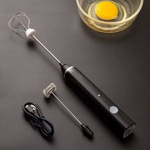 계란 믹서 에그 혼합 가정용 쉐이커 믹서기 전기 털 USB 충전 3 속도 조정 주방 요리 도구 버블러 크림 소스 교반기 작은 우유 거품기 153, 3세대 블랙