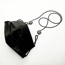 구슬공방 진주비즈 마스크 스트랩 목걸이 줄 핸드메이드 비즈 쥬얼리, C블랙