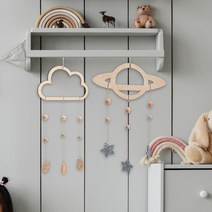 에쉬울프 아이방인테리어 원목벽걸이모빌(완제품) 인테리어소품, 01.구름
