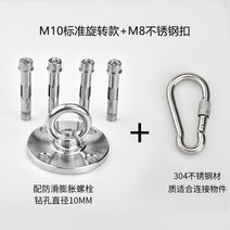 스테인리스 스틸 옥상 공중요가 샌드백 그네의자 침대 고정 걸이 거치대 걸쇠 링, M10 스탠다드 스핀+미끄럼 방지 나사+스프링
