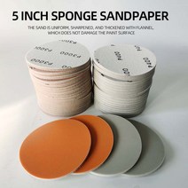 오비털 샌더 5 인치 스폰지 연마 사포 1000 2000 3000 퍼티 샌딩 125mm 그라인딩 디스크 산화알루미늄, 03 P800, 02 10 pcs
