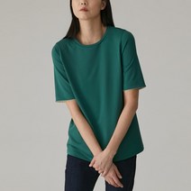 올리비아로렌 / 턴업 소매 티셔츠 VVCASXM4441 / 애플아울렛 ( 그린 네이비 오렌지 )