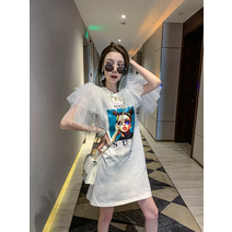 여름 비치 보헤미안 원피스 여 프릴소매-99552