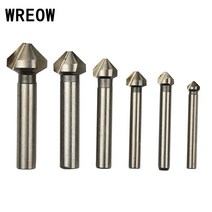 WEROW-금속 가공 밀링 커터 공구 3 날 모따기 원형 손잡이 90 도 베벨 블레이드 목재 드릴 비트, 01 80mm