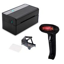 쇼핑몰 창업 아이템 바코드 스캐너 블루투스 라벨 프린터 세트, 프린터+휴대용스캐너