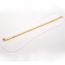 대바늘 숏팁 모사용 코바늘 뜨개질 뜨개용품 뜨개질바늘 세트 6 5mm 대나무 아프간 덴마크 크로셰 후크 투명 튜브 DIY 직조 도구 원사 85cm 33 5 quot 길이 1 개, 단일옵션