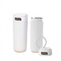 흡착식 쿠팸-C4 텀블러 머그컵 보온병 스트랩보온병 480ml 스테인레스 휴대용머그컵 캠핌용머그컵, 화이트