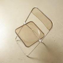 포네라 틴트 투명 접이식 간이 다용도 식탁의자 폴딩체어 6컬러, 옐로우