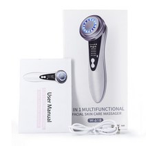 갈바닉 ems 얼굴 리프팅 마사지기얼굴 리프트 장치 EMS 미세 전류 피부 회춘 마사지 라이트 테라피 안티 에, 02 White, White