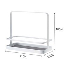 철제 주방 수납선반주방 다기능 스파이스 랙 선반 조미료 스토리지 수조 수직 오일 캔, 한개옵션1, 02 WHITE