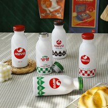 서울우유 레트로 보온보냉 스텐 텀블러 인스타감성 인싸보온병, 초코밀크드랍 350ml