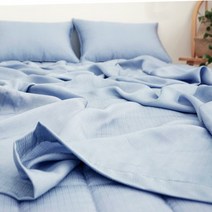 바숨 풍기여름 인견홑이불+침대패드+베개커버세트 슈퍼싱글(S/SS) 퀸(Q)