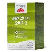 고려은단 퓨어 알티지 rTG오메가3 식물성캡슐 60캡슐 X 1개 (2개월분) 100%정품 159895, 퓨어 알티지 오메가3 60캡슐 X 1개, 쇼핑백 포함(무료)