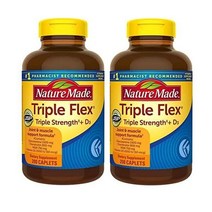 네이처메이드 트리플Flex 글루코사민 콘드로이친 MSM 2병 각각 200개 총 400개의 캐플릿, 200 카운트(2개 팩)