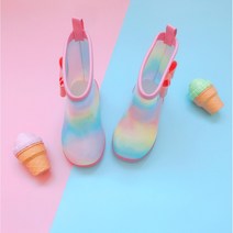 여아용 마카롱 장화 레인부츠