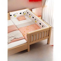침대 확장 프레임 나무 원목선반 연장 늘리기 평상형, 삼면가드(5cm라텍스)180x98cm