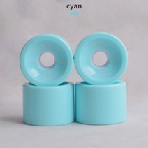 스케이트보드 롱보드 휠 베어링 4pcs 고탄성 스케이트 보드 휠 78a 스포츠 롱 보드 브러시 스트리트 소프트 휠 스쿠터 pu 휠 스케이트 보드 액세서리, 시안