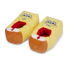 SpongeBob SquarePants 남성용 플러시 슬리퍼 - 3D 스폰지밥 징징이 미스터 크랩 플랑크톤 슬리퍼 옐로우
