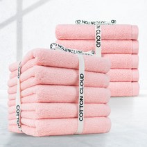 코튼클라우드 호텔수건 170g 30수 코마사, 밀크핑크, 10장